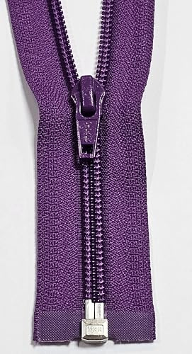 YKK Reißverschluss teilbar Kunststoff Spirale 6mm Kette 50-80cm orange, flieder, mint, türkis, dunkel-lila, rot-lila (rot-lila, 55cm)