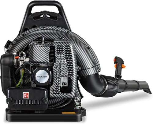 72cc Backpack Leaf Blower, Gas Powered 760 CFM 230 MPH 2-Stroke Blower with Adjustable Speed, Low Noise, and Ergonomic Design for Lawn, Yard, Garden & Commercial Use