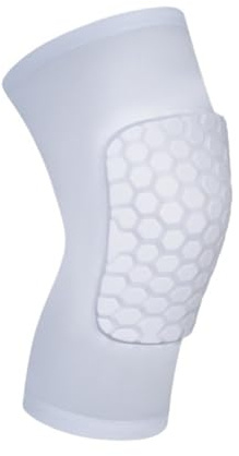 JYARZ Ginocchiera Palestra Un Paio Di Ginocchiere For Calcio, Corsa Con A Compressione E Tutori For Le Gambe Tutore Ginocchio Sportiva(White,M)