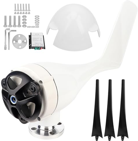 Kit de turbinas de generador eólico pequeño de 800 W, piezas de alimentación de 3 palas para carga doméstica marina con alta tasa de utilización de energía eólica, fácil (24V)