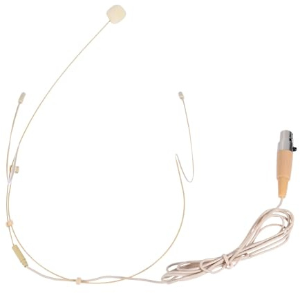 JECOMPRIS Microfono a Condensatore Beige Leggero Archetto Pieghevole, Pickup Unidirezionale e Connettore Xlr 3 Pin, Progettato per Performance Artistiche e Guide Turistiche