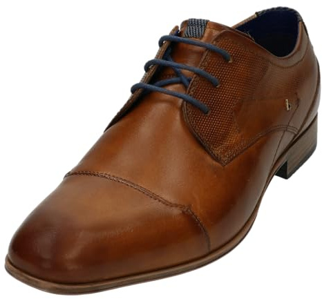 bugatti man Herren sportliche Schnürer, Männer Schnürhalbschuhe,Schnuerung,Freizeit,leger,schnürschuhe,Sneaker,Men's,Cognac (6300),43 EU/EU UK