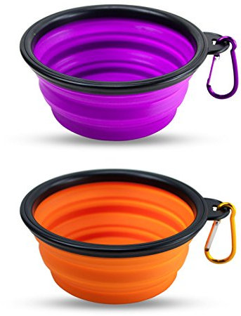 LUCKYpetz XL Reisenapf - 2er Set faltbar, jeweils 1 Liter, extrem robuste Näpfe aus Silikon