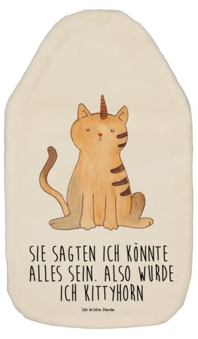 Mr. & Mrs. Panda Wärmflasche Einhorn Katze - Geschenk, Einhörner, Einhorn Deko, Wärmflaschenbezug, Unicorn, Körnerkissen, Glitzer, Kleine