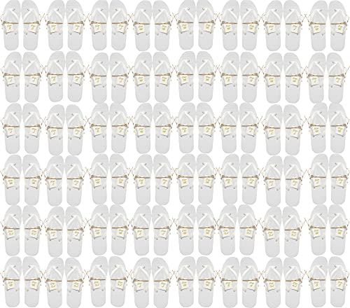 Winterlace Bulk Flip Flops for Weddings, 48 Pairs, Reception Guest Slippers, Men Women Destination Beach Pool Wholesale Pack