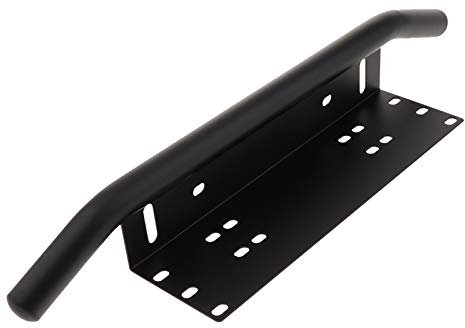 RIGIDON 23 pouces Support de plaque d'immatriculation voiture, Noir Aluminium Support de barre d'éclairage led, feux de travaille support de Fixation de Plaque D'immatriculation pour Offroad SUV 4x4