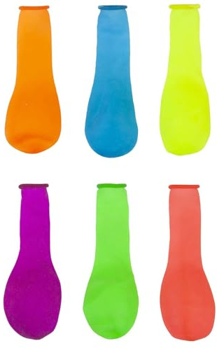 VFM - Water Balloons 20 Pack Easy Fill Assorted Neon - Brightly Coloured Exploding Water Bombs Outdoors Family Fun Summer Garden Game Splash Squad Set (20 Pack)