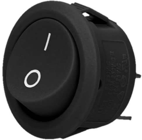 ORNO AE-13180 Kippschalter 230v Round Strom: 6, 10A Versorgungsspannung: 230V~ (Schwarz)