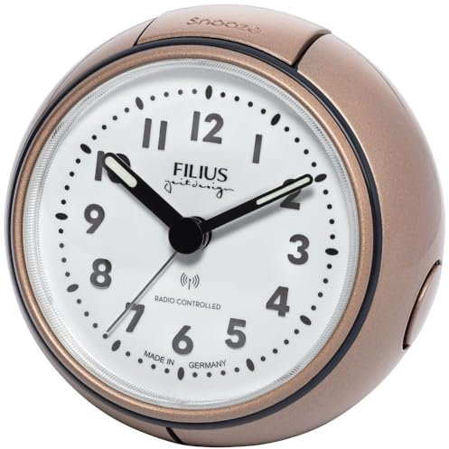 Filius 0544-18 Funk-Wecker Roségold-Metallic