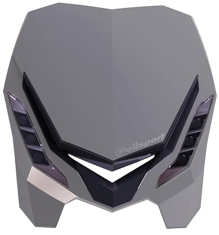 POLISPORT 8670800005 - Faro delantero E-BLAZE con lámpara LED compatible con todos los modelos de motocross/enduro en color nardo gris