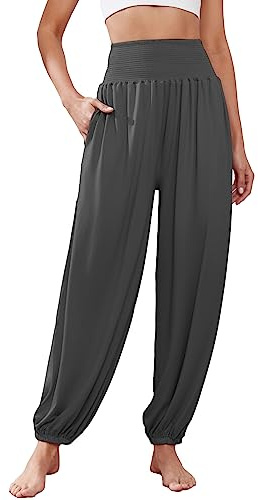 Famulily Sarouel pour femme taille haute Pantalon de yoga extensible pour entraînement S-XXL