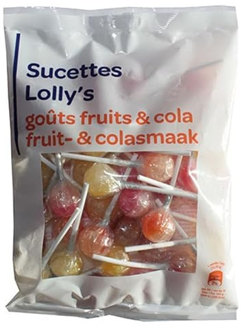 Assortiment Sucette 500G - Délicieuses confiseries fruitées - PP BLANC, qualité gourmet - Idéal pour les petits plaisirs sucrés - Emballage pratique - Gourmandise à partager o - Lot De 4