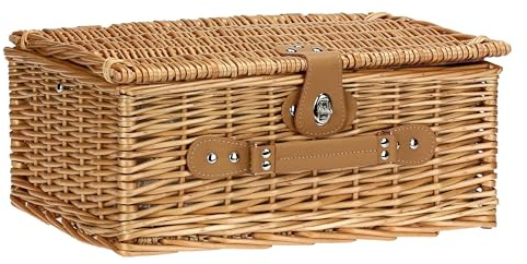 THUN, Picknickkorb aus Weide, Linie Florianne SS24, Geschenkidee, 40 x 30 x 17 cm