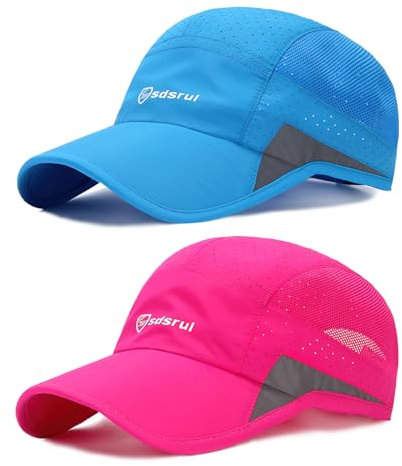 AYPOW Casquette de Baseball Homme, 2 Paquets de Casquettes Soleil Respirantes LéGèRes SéChage Rapide, Chapeau D'éTé Maille RéGlable pour Le Sport ExtéRieur Course à Pied Le Golf Les Loisirs Randonnee
