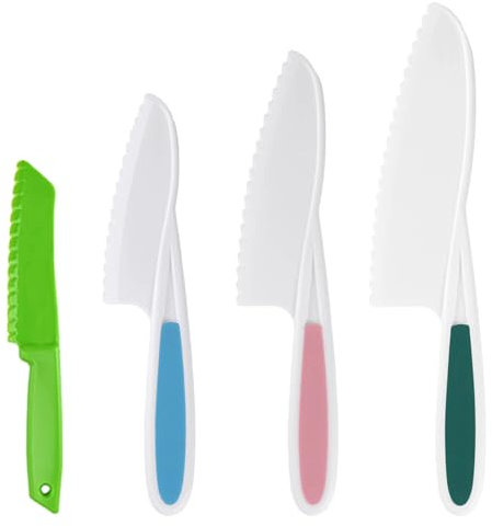 HDGSAFD Set di coltelli da cucina da 3 pezzi, coltello da pane da 1 pezzo, set di mini coltelli da chef per bambini, piccolo coltello seghettato, set di utensili da cucina