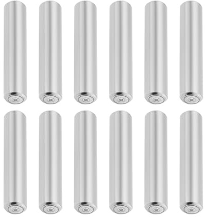 Create idea 50 perni per staffe per mensole, 5 x 25 mm, in acciaio inox 304, testa rotonda piatta, smussato, per librerie, mobili, riparazione installazione