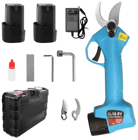 Eachbid Cesoie Elettriche per Potatura Forbice Potatura a Batteria Ricaricabile Forbici Elettriche Professionale Resistente 25mm 16.8V (Azzurro)
