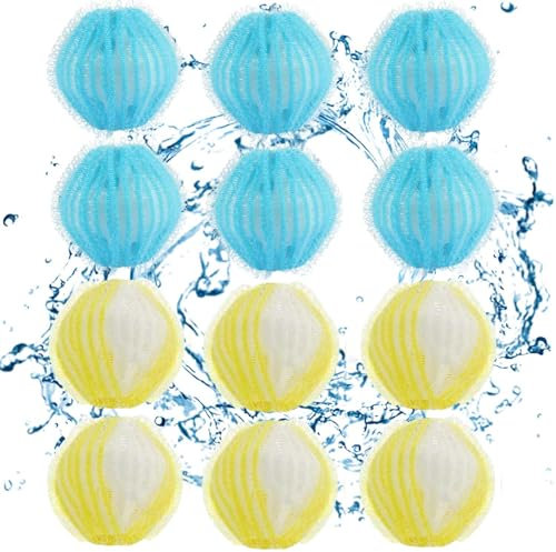 12 Stücke Tierhaarentferner Waschmaschine, Wiederverwendbarer Tierhaarentferner, Hundehaare Entfernen, FusselbäLle Waschmaschine Für Hundehaare Und Katzenhaarentferner Waschmaschine (Farbmischung)