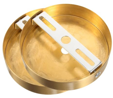 DIYEAH Lot De 2 Auvents De Plafonnier Plaque De Montage Pour Lustre Support De Lampe Murale Kit De Verrière Suspendue Pour Salon Et Chambre Installation Flexible