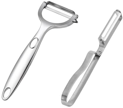 TVSVKWE 2 Pieces Stainless Steel Paring Knife, Simple Fruit Paring Knife, Kitchen Tools, Multi-Function Peeler, Suitable For Apples, Carrots, Potatoes.