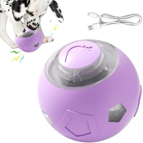 Manolyee Pelota Interactiva para Perros - Eléctrico para Perros y Que Se Mueve | Juegos Inteligentes para Cachorros con Luces LED, Juguetes De Enriquecimiento Felino para Razas