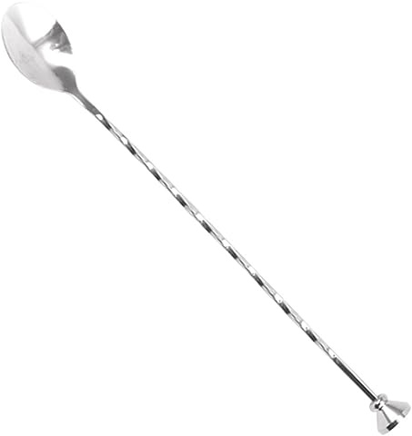 UTHCLO Cuillère Cocktail Acier Inoxydable Épaisse pour Bar Agitateur Mixer Longue Poignée Ronde Lisse Outil Mélangeur Pratique pour Boissons