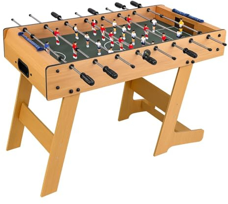 JugaToys - Futbolin para Niños y Adultos de Madera - con Pelotas y Marcadores Manuales - para 2-4 Jugadores - Juego de Mesa de Futbol Arcade - Futbolin Profesional con Estructura Resistente