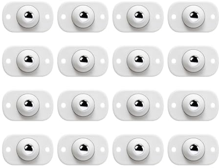 Self-Adhesive Mini Castor Wheels, 16 PCS Small Swivel Casters with Sticky Pad, Easy Mount Rollers for Furniture, Trash Can, Storage Box, Chair, Cabinet, Toy (No Screws Needed)