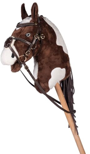 HKM Hobby Horsing Ledertrense mexikanisch - Ledertrense für Steckenpferd – inkl. Zügel, Gebiss & Stirnriemen