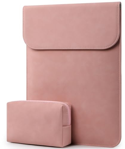 HYZUO 15-16 Tum Laptopfodral Väska för MacBook Pro 16 M5, Rosa | för MacBook Pro 16 M5/M4/M3/M2/M1 Pro/Max A3428 A3429 A3403 A3186 2026-2019, MacBook Pro 15, XPS 15, Fodral med Påse