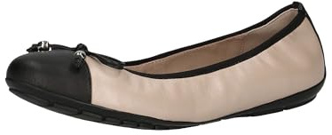 CAPRICE Donna Ballerine in Pelle Verniciata, Beige (Beige Comb), 39 EU