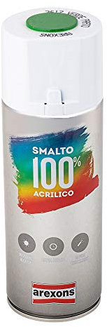 AREXONS | Smalto Acrilico Spray Verde 400 ml, Vernice Universale, Resine di Alta Qualità, Essiccazione Rapida, Bomboletta Spray, Uso Facile