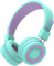 iClever Bluetooth Auriculares para niños con Micrófono, Diadema Ajustable con Control de Volumen, y Plegables - Auriculares para niños compatibles con Tablet, Kindle