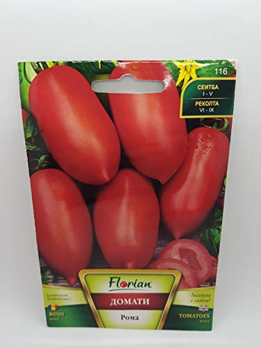 Roma - Tomato SeedsDark Red Fruit Beef Variety Tomatoes - 1 Gram of Seeds, Approximately 250 Seeds - 89% Germination