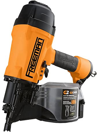 Freeman G2CN90 2nd Generation Pneumatic 15 Degree 3-1/2 Coil Framing Nailer with Adjustable Metal Belt Hook and 1/4 NPT Air Connector