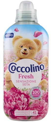 Coccolino Weichspüler-Konzentrat mit Seidengefühl, Weichspüler in der Waschmaschine mit Stay Fresh-Technologie, Duft nach Rose, Flieder und Pfirsich, Format bis zu 42 Waschgänge, 980 ml