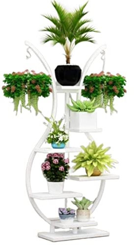 Blumenständer Pflanzenständer Blumentreppe Kreatives Eisen-Pflanzenregal, Mehrschichtiger Pflanzenständer Für Innen- Und Außenhof, Terrasse, Balkon Blumenbank Pflanzenregal Blumenregal ( Blue : A , Si