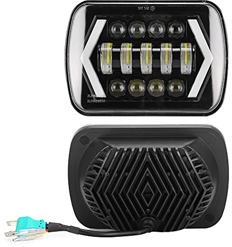 Qiilu 210W 6000K 21000LM H4 LED Faro IP67 Faro Adatto per Cherokee XJ 12 24V Kit di Conversione Illuminazione Automobilistica Vista Temperatura Colore