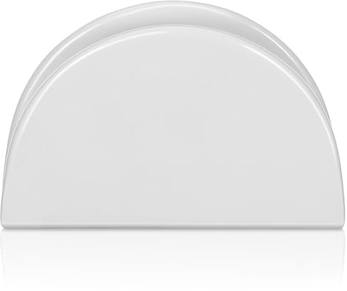Céramique Blanche Porte-Serviettes Rangement Simple, pour Table | Usage Maison, Hôtel et Fête, Design Épuré, Format 1 Pièce, pour Salle à Manger et Café