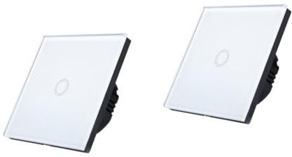 OSALADI 2 Piezas 1 Luz Iluminada Interruptores De Luz Modernos Atenuador De Luz Dispositivos De Panel De Vidrio Interruptor Remoto Táctil Para Equipos Domésticos Un Solo Cable