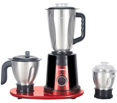 VITASUNHOW 800W Mixer Grinder with Copper Motor - 3 Leakproof Stainless Steel Jars for Indian Cooking, Blending, Grinding & Juicing (1.5L, 1L, 0.5L)