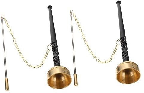 Buddha-musikinstrument Yin Qing Aus Metall Filigrane Handglocke Für Tempel Klangspiel Mit Holzgriff Meditationsinstrument Buddhistischer Gebetsklang