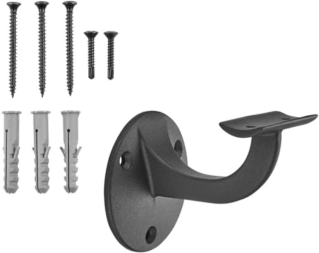 SOTECH 5 soportes de pasamanos COMPACT negro Altura 68 mm Proyección 65 mm | para con Ø 45 mm de para montaje en pared
