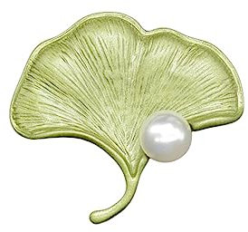 Qaonsciug Blumen-Schalhalter aus Legierung verhindert Verrutschen der Pflanzen-Perlen-Brosche für Schals, Pflanzen, Perlen, Schmuck