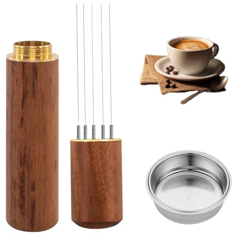 BEPSYOM 51 mm Kaffeesieb mit 1 Spender, Filterkorb Espresso Sieb - Siebträger Zubehör Edelstahl Kaffeefilter kompatibel mit Espressomaschine Rückspülfilter Kaffeesieb(1 Tassen)