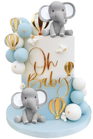 Paquete de 21 DecoracióN de Pastel de Elefante Mini Globos Palitos Para DecoracióN de Tartas Caricatura Pastel DecoracióN CumpleañOs Fiesta Decoracion Para Diy DecoracióN Baby Shower