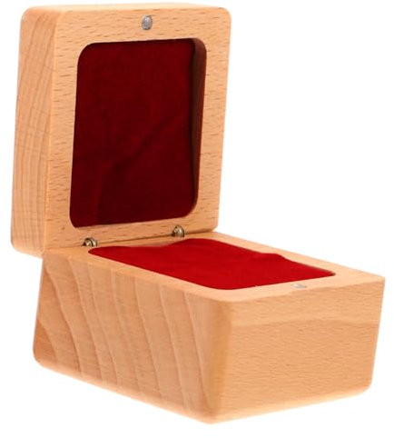 COLLBATH Holz Ring Schatulle Eheringhalter Aufbewahrungshalter Für Hochzeit Verlobung Schmuckvitrine Mit Ringhalter Echtholz Schmucketui