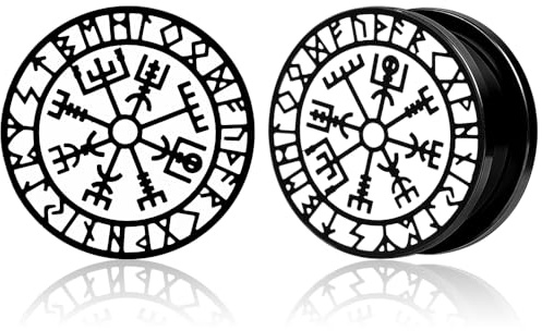 DOEARKO Flesh Tunnel Dilatatore per orecchio in Acciaio Inossidabile Tunnel per orecchio Ear Stretching Piercing per Uomini e Donne 8 mm a 16 mm (Nero, 10mm)