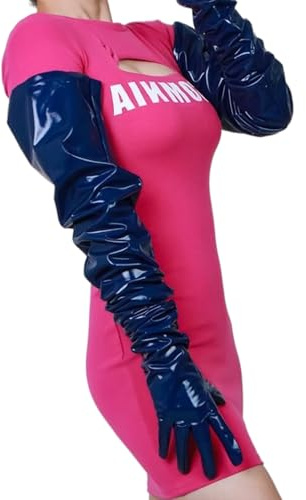 YiQinzcxg PU Leder Handschuhe Für Frauen Männer Club Handschuhe Erwachsene Lose Handschuhe Party Kostüm Handwear Bühne Zeigen Handschuhe