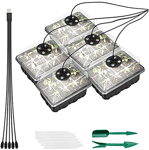 Kalttoy Seed Starter Tray with Grow Light Seed Starter Kit Adjustable Humidity for Plants Starter Base Germination Seed Growing Starting Set